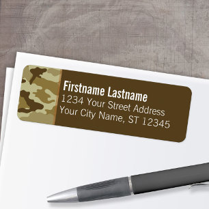 Custom Camo Return Address Labels