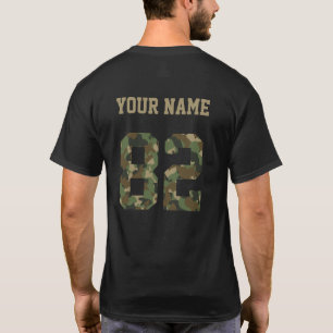 Custom Camouflage Number 82 Personalized T-Shirt