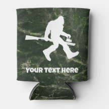 Custom Camouflage Sasquatch Bigfoot Can Cooler