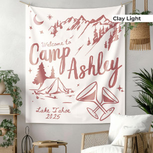 Custom Camp Bachelorette Banner Large Camp Bride Tapestry
