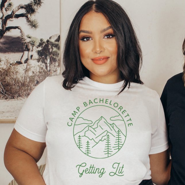 Custom Camp Bachelorette Bridal Party Getting Lit T-Shirt (Creator Uploaded)