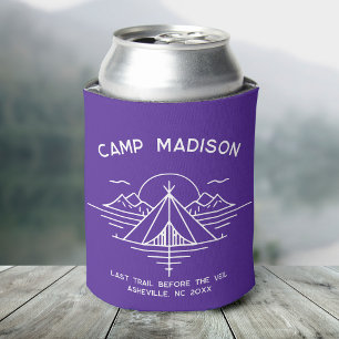 Custom Camp Bachelorette Party Favours Hiking Can Cooler