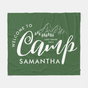 Custom Camp Bachelorette Party Modern Rustic Fleece Blanket