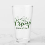 Custom Camp Bachelorette Party Modern Rustic Glass<br><div class="desc">Modern rustic camping bachelorette party supplies for your bachelorette party weekend getaway. Perfect bachelorette party supplies for the bridal shower decor of the camping trip to the mountains or the wild woods. Customize the spirit of the outdoors with the bride name, the destination and the year of the bachelorette party....</div>