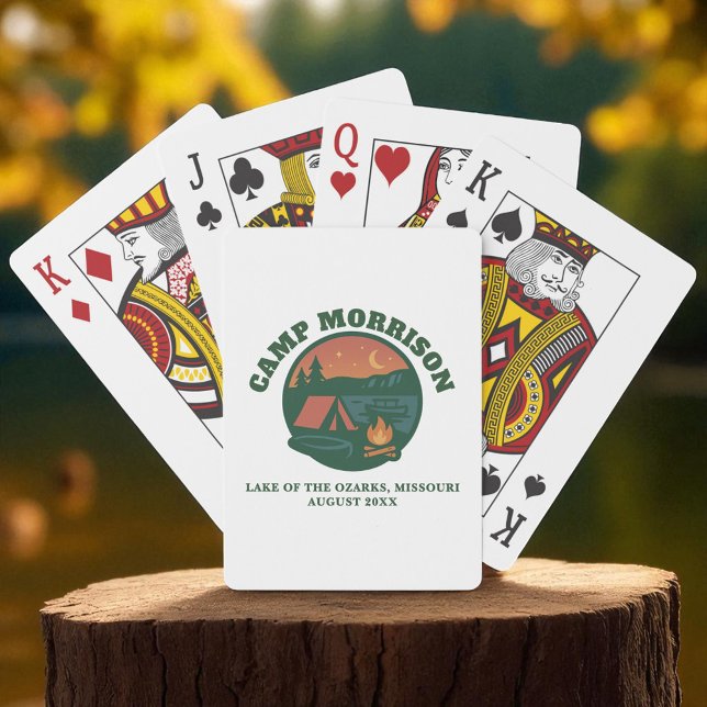 Custom Camp Lake Bachelorette Party Glamping Playing Cards (Creator Uploaded)