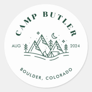 Custom Camp Name Round Sticker