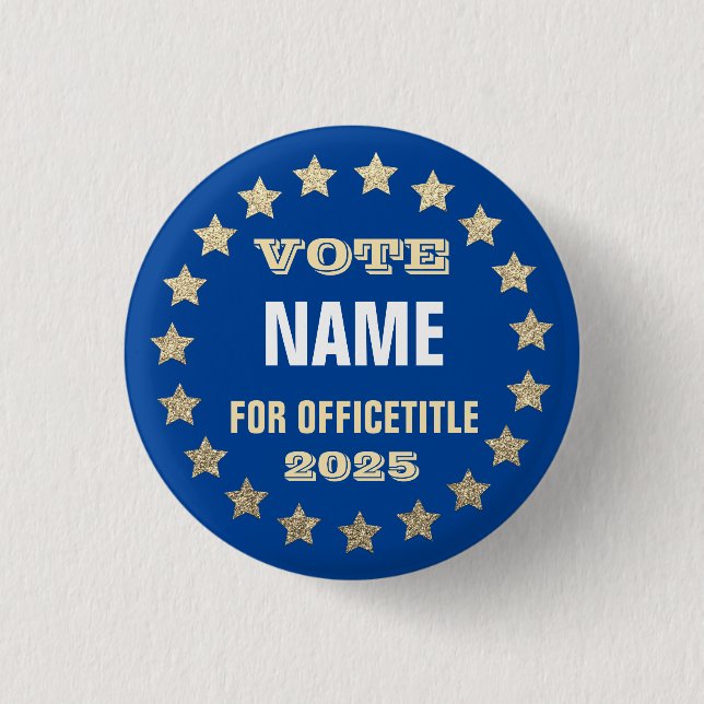 Custom Campaign 1 Inch Round Button (Front)