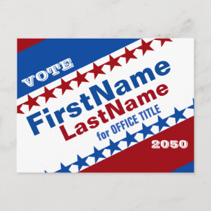 Custom Campaign Elect Template Postcard