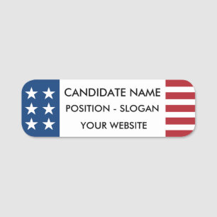 Custom Campaign Gear with Name and Text Name Tag