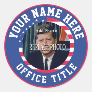 Custom Campaign Photo Classic Round Sticker