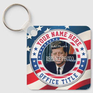 Custom Campaign Photo Keychain