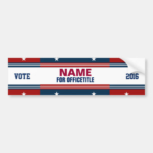Custom Campaign Political Template Bumper Sticker