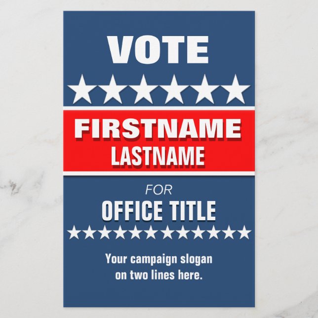 Custom Campaign Political Template Flyer (Front)
