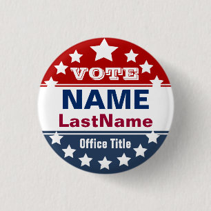Custom Campaign Template 1 Inch Round Button