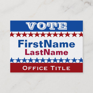 Custom Campaign Template Business Card