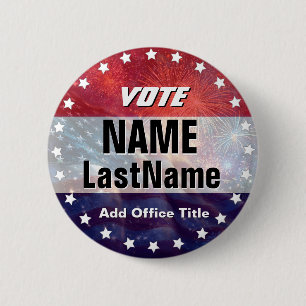 Custom Campaign Template for Elections 2 Inch Round Button