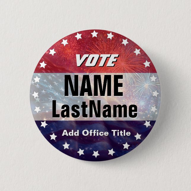 Custom Campaign Template for Elections 2 Inch Round Button (Front)