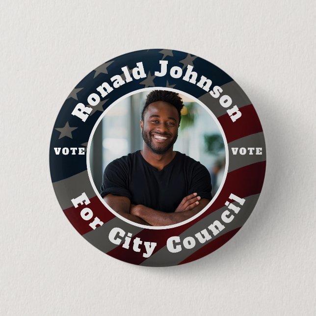 Custom Campaign Template for Elections 2 Inch Round Button (Front)