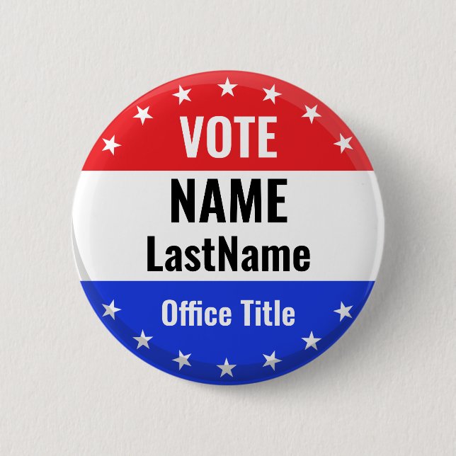 Custom Campaign Template for Elections Button (Front)
