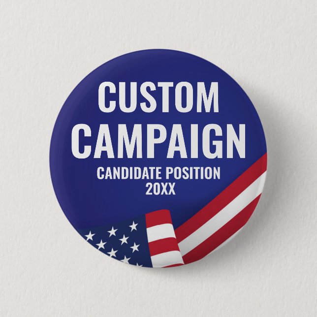Custom Campaign Template for Elections Button (Front)