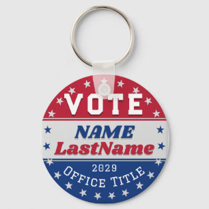Custom Campaign Template for Elections Keychain