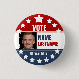 Custom Campaign Template Photo 1 Inch Round Button