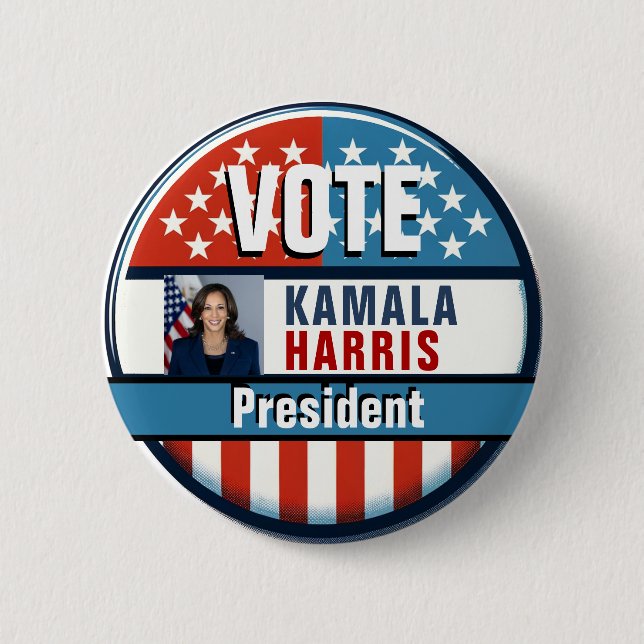 Custom Campaign Template Photo 2 Inch Round Button (Front)