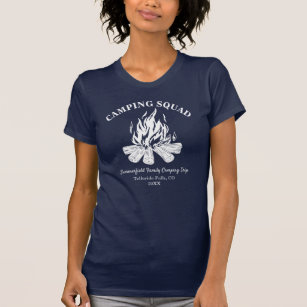 Custom Campfire Family Vacation Camping Trip T-Shirt