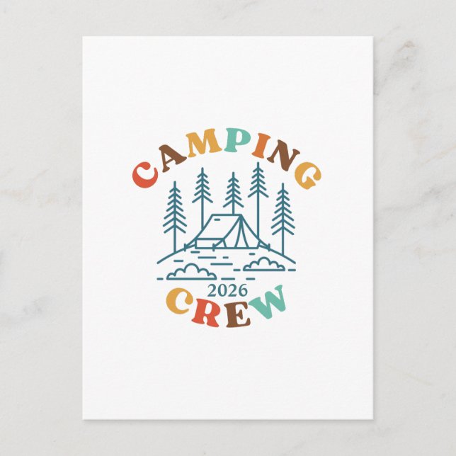 Custom Camping Crew Postcard (Front)