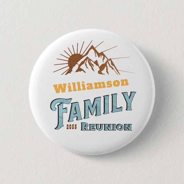 Custom Camping Family Vacation Matching  2 Inch Round Button (Front)