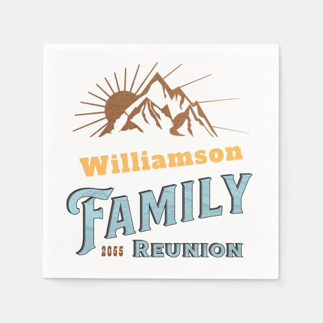 Custom Camping Family Vacation Matching  Napkin (Front)
