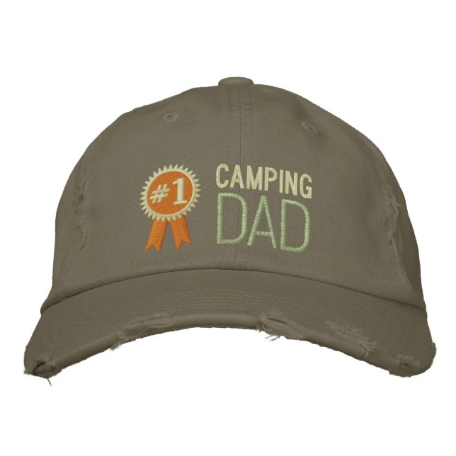 Custom Camping Father's Day / Birthday Dad Embroidered Hat (Front)