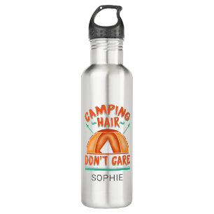 Custom Camping Hair Don't Care Funny Adventure 710 Ml Water Bottle