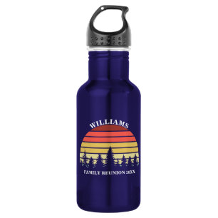 Custom Camping Trip Sunset Forest Family Reunion 532 Ml Water Bottle