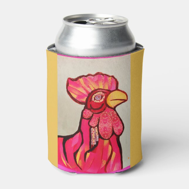 Custom Can Cooler with Red Rooster (Can Front)