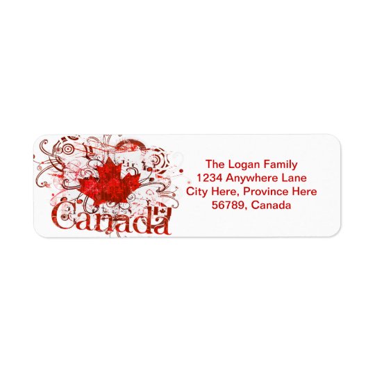 Custom Canada Return Address Labels Zazzle.ca