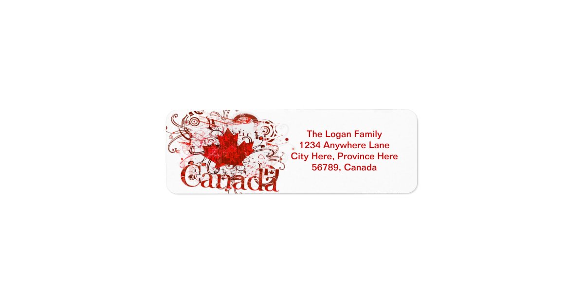 Custom Canada Return Address Labels | Zazzle