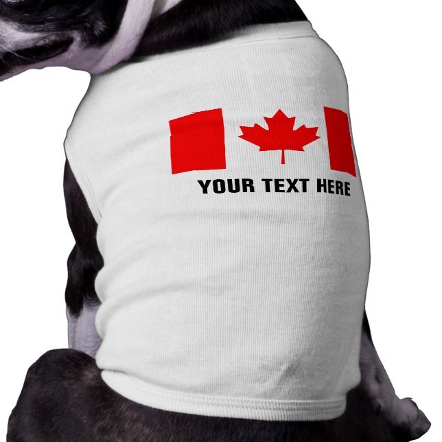 Custom Canadian flag dog clothing for Canada Day (Back)