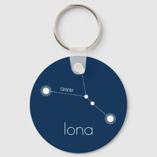CUSTOM Cancer Zodiac Constellation Keychain