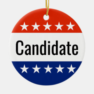 Custom Candidate Campaign 2022 Election Ceramic Ornament