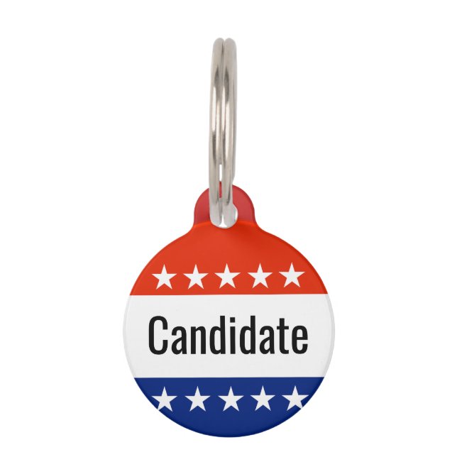 Custom Candidate Campaign 2024 Election Pet Tag (Front)
