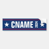 Custom candidate name political election campaign bumper sticker (Front)