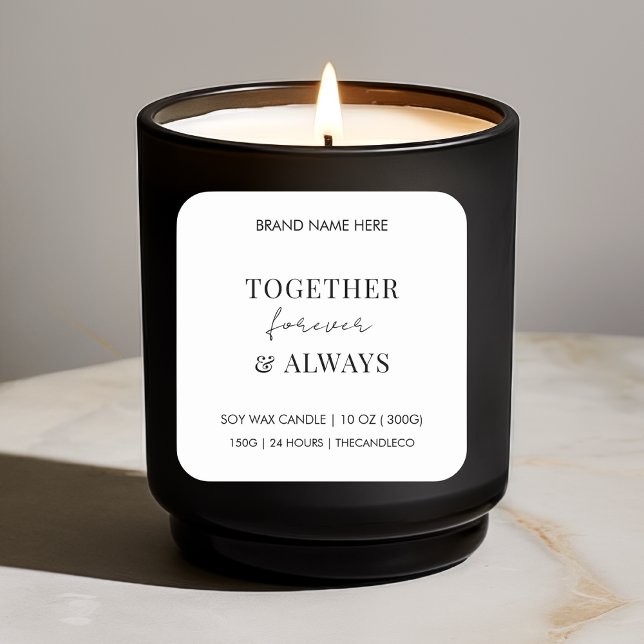 Custom Candle  | Together Forever and Always Square Sticker (Creator Uploaded)