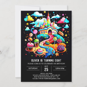 Custom Candy Birthday Invitation