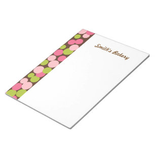Custom Candy Polka Dots  Notepad