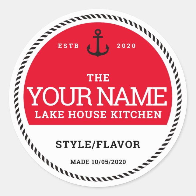 Custom Canning Labels - Add your own words (Front)