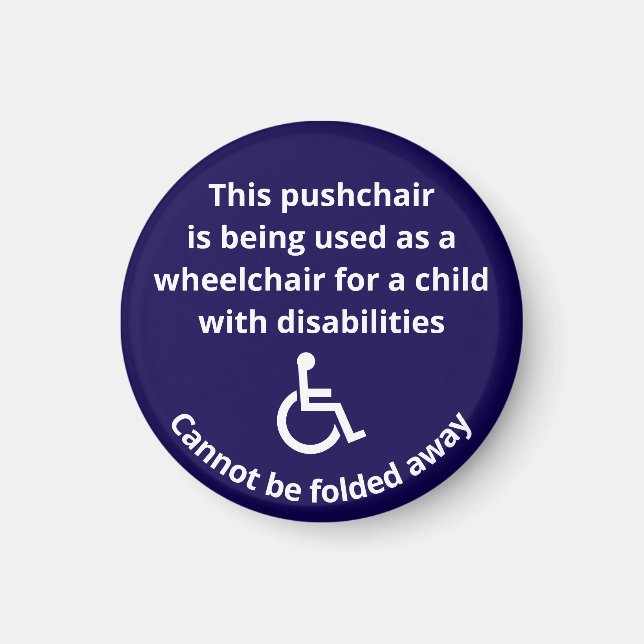 Custom Cannot Be Folded Away Stroller Wheelchair Magnet (Front)