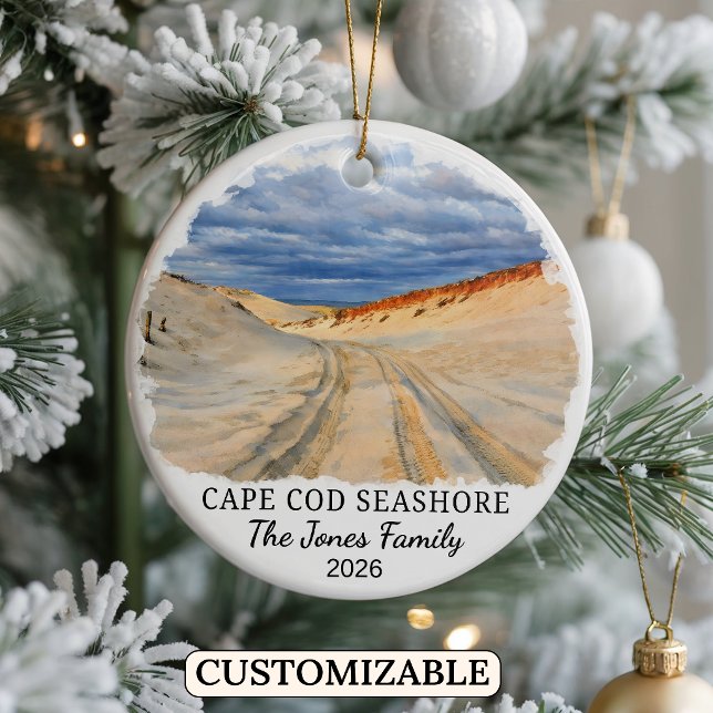 Custom Cape Cod National Seashore, Massachusetts Ceramic Ornament (Creator Uploaded)