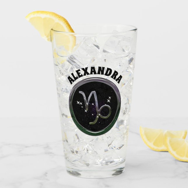 Custom Capricorn Glass (Front Ice)