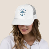 Custom Captain Boat Nautical Anchor Navy Ship Hat (In Situ)